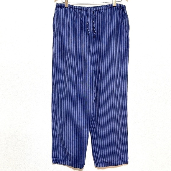 White Stag Woman Blue Stripe LINEN Size L - Picture 1 of 14
